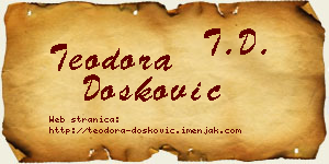 Teodora Dosković vizit kartica
